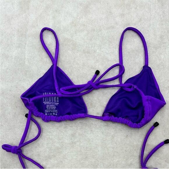 Isidora ITL Swim Mila Bikini Top Triangle Halter In Violet Purple Size M - Picture 4 of 8